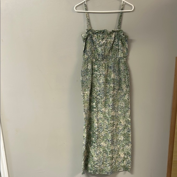 J. Crew Green Smocked Maxi Sundress - Picture 1 of 3
